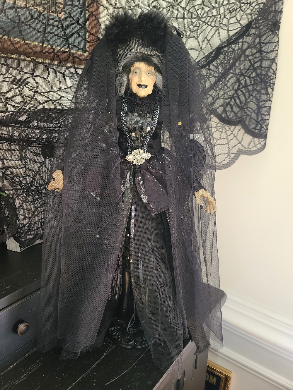 Cynthia Rowley Black Layered Witch with Veil, NWT